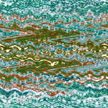 Zigzag bright abstract pattern for print in teal, turquoise and ocher Stock Illustration