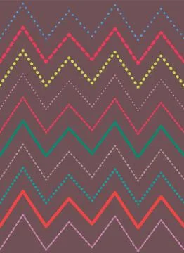 Zigzag bright colorful lines pattern, vector background Illustrazione stock