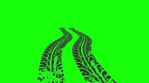 Zigzag car tyre 1 Stock Footage 274306674