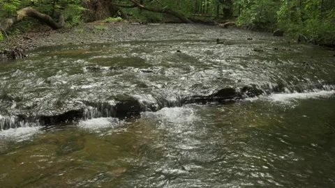 Zigzag Cascade Flowing At Jacks Branch Along Natchez Trace Parkway Tennessee Stock Footage 337131495