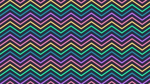 Zigzag chevron lines scrolling in pastel Memphis colours Vidéo 348621881