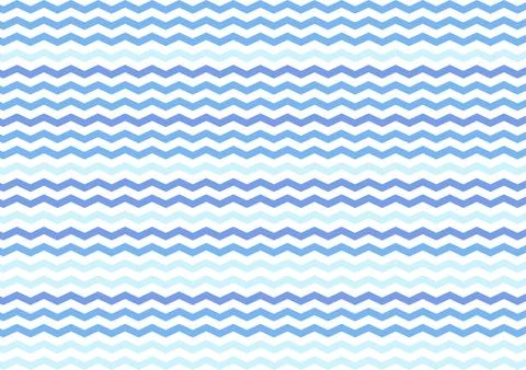 Zigzag Chevron Pattern Background. Retro Vintage Blue Wave Pattern Design Stock Illustration
