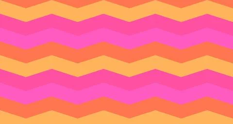 Zigzag chevron pattern in pink and orange tones 库存插图