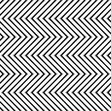 Zigzag, corrugated, serrated lines. Dynamic, irregular stripes. Geometric rep Stock Illustration