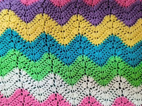 Zigzag Crochet Pattern Stock Photos
