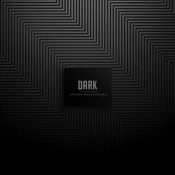 Zigzag diagonal lines pattern black dark background Illustrazione stock