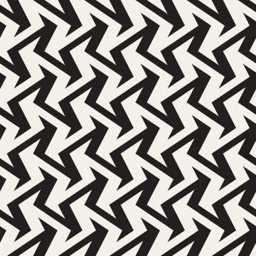 ZigZag Edgy Stripes Optical Illusion Effect. Vector Seamless Black and White Stockillustratie