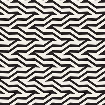 ZigZag Edgy Stripes Optical Illusion Effect. Vector Seamless Black and White Stockillustratie