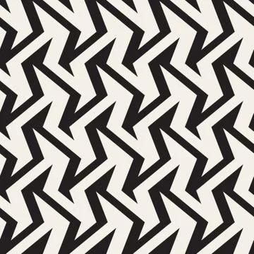 ZigZag Edgy Stripes Optical Illusion Effect. Vector Seamless Black and White Stockillustratie