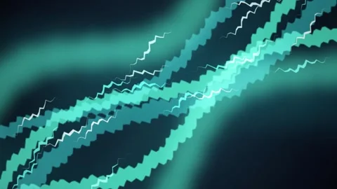Zigzag electric current lines seamless loop motion background Stock Footage 343799484