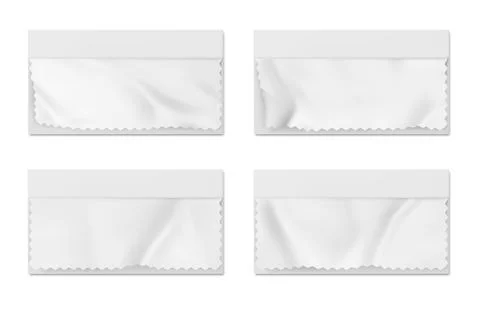 Zigzag fabric swatch piece sample vector mockup 스톡 일러스트