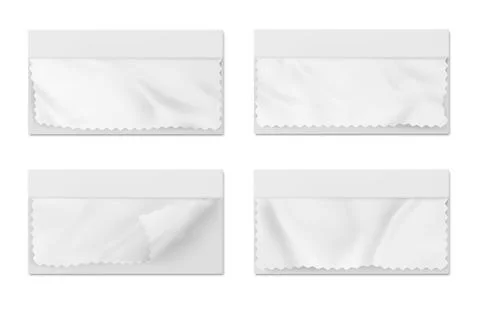 Zigzag fabric swatch piece sample vector mockup Illustrazione stock