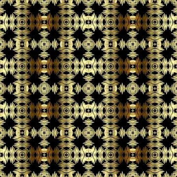 Zigzag grunge gold 3d vector seamless pattern. Surface textured striped golden Stock Illustration