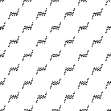 Zigzag line geometric seamless pattern abstract background イラスト素材