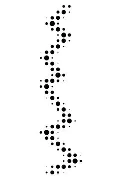 Zigzag Line Halftone Dotted Icon Stock Illustration