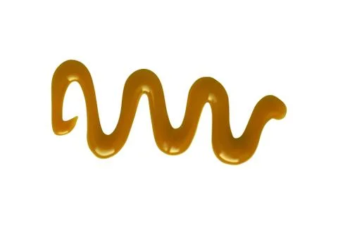 A zigzag line of mustard. Stock Illustration