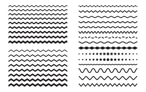 Zigzag line svg, Zigzag line silhouette, Zigzag svg, Wave line svg Stock Illustration
