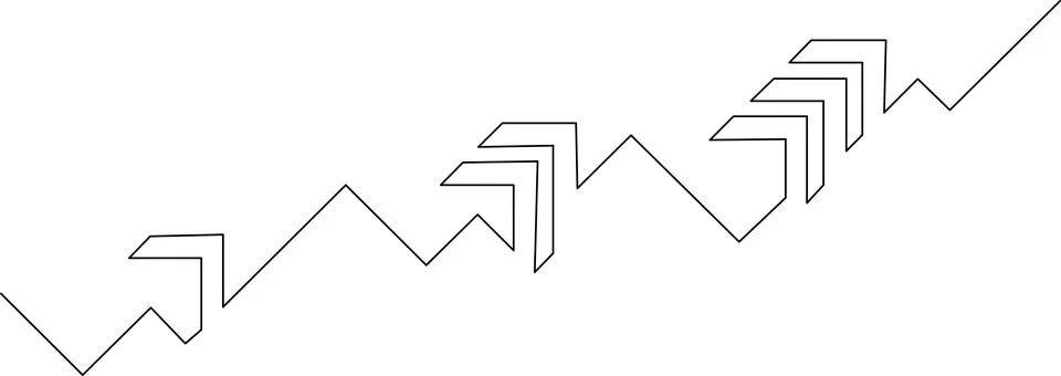 Zigzag line with triangles Vector Stockillustratie