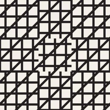 Zigzag lines geometric seamless pattern. Illustrazione stock