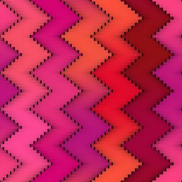 ZigZag Lines Gradient Tiling. Seamless Multicolor Pattern. イラスト素材