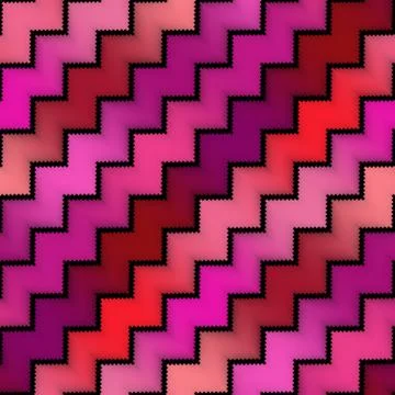 ZigZag Lines Gradient Tiling. Seamless Multicolor Pattern Illustrazione stock