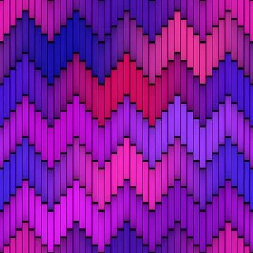 ZigZag Lines Gradient Tiling. Seamless Multicolor Pattern イラスト素材