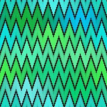 ZigZag Lines Gradient Tiling. Seamless Multicolor Pattern Stock Illustration