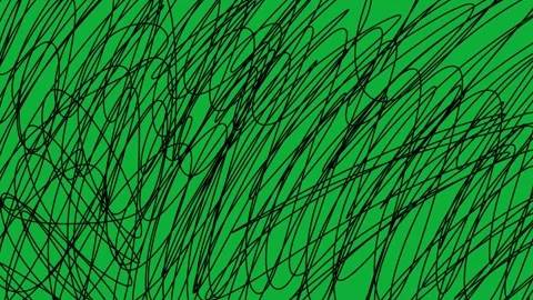 Zigzag lines handdrawn animation | Green screen pattern background	 Video stock 316259500
