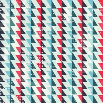 Zigzag lines seamless pattern Stock Illustration