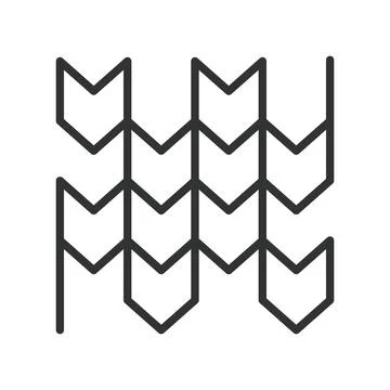 Zigzag mesh pattern, icon in line design. zigzag, mesh, pattern, geometric Stockillustratie