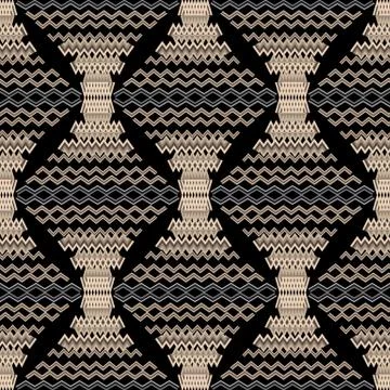 Zigzag modern vector seamless pattern. イラスト素材