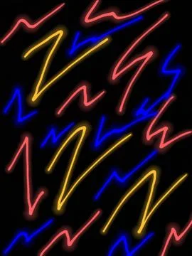 Zigzag Neon Pattern Illustrazione stock