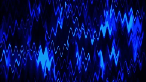 Zigzag neon wave back blue Stock Footage 198740615