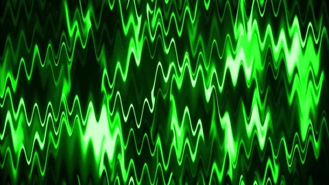 Zigzag neon wave back green Stock Footage 198740169