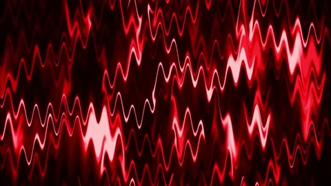 Zigzag neon wave back red Stock Footage 198739692
