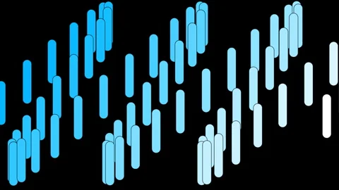 Zigzag pattern of blue and white capsule shapes Stock Footage 337789082