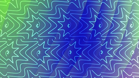 Zigzag pattern on gradient green, blue, purple layers. Ideal for backgrounds, te Stock Footage 325826720