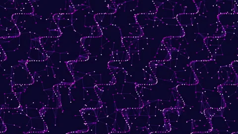 Zigzag pattern lines and dots in circles and squares Vídeos de archivo 253962352