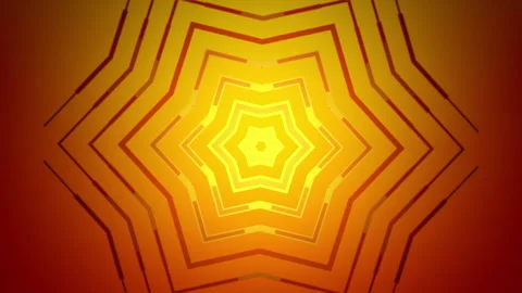 Zigzag pattern of red and yellow lines with rectangular shapes Stock Footage 270370515