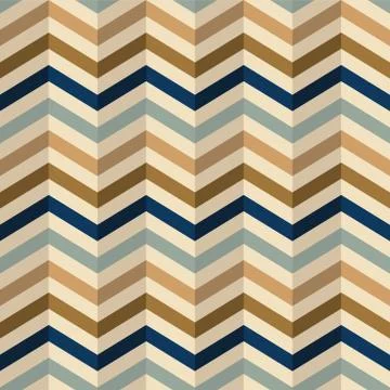 Zigzag pattern in retro colors Stock Illustration