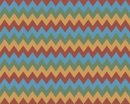 Zigzag pattern seamless. Zig zag background color. Vector abstract design. Stock Illustration