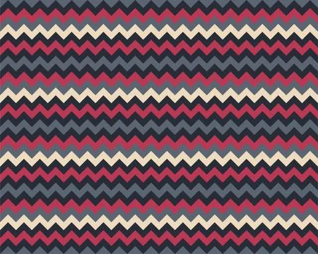 Zigzag pattern seamless. Zig zag background color. Vector abstract design. Stock Illustration