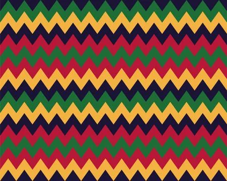 Zigzag pattern seamless. Zig zag background color. Vector abstract design. Stock Illustration