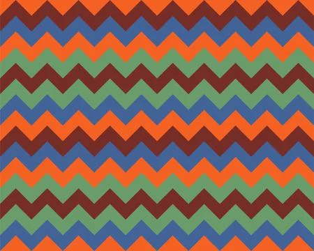 Zigzag pattern seamless. Zig zag background color. Vector abstract design. Illustrazione stock