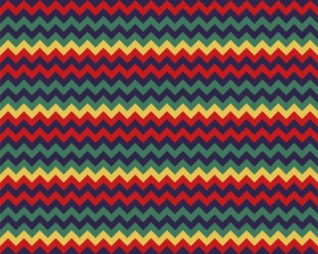 Zigzag pattern seamless. Zig zag background color. Vector abstract design. Stock Illustration