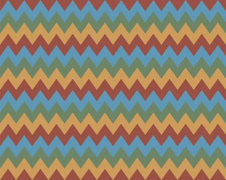 Zigzag pattern seamless. Zig zag background color. Vector abstract design. Stock Illustration