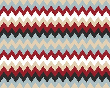 Zigzag pattern seamless. Zig zag background color. Vector abstract design. Stock Illustration