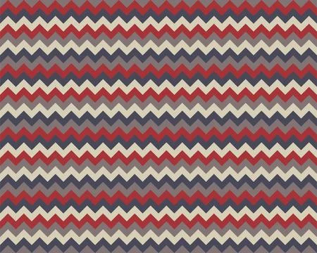 Zigzag pattern seamless. Zig zag background color. Vector abstract design. Stock Illustration