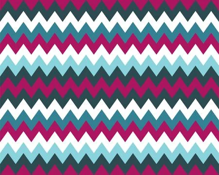 Zigzag pattern seamless. Zig zag background color. Vector abstract design. Illustrazione stock