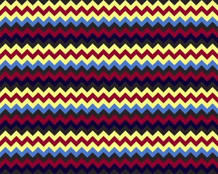 Zigzag pattern seamless. Zig zag background color. Vector abstract design. Illustrazione stock